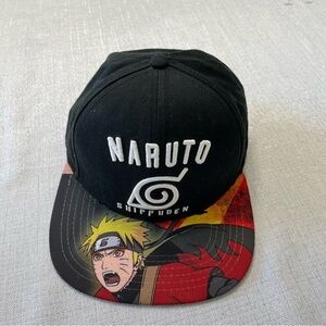 Naruto Shippuden Manga Flat Bill Ballcap 2007 NEW Adjustable Hat OSFM Adult/Teen